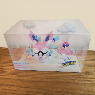 Vue de face du décor 3D refuge des songes nuageux avec pokéball Nymphali