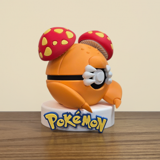 Pokéball Paras vue latérale, détail sur ses pinces et ses mandibules