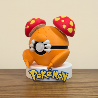 Pokéball Paras vue de coté, détail sur ses pinces de crabe