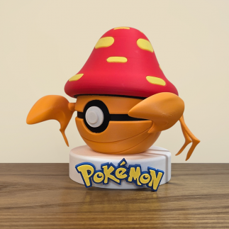 Figurine Pokéball Parasect : vue latérale détail sur ses pattes et ses pinces oranges
