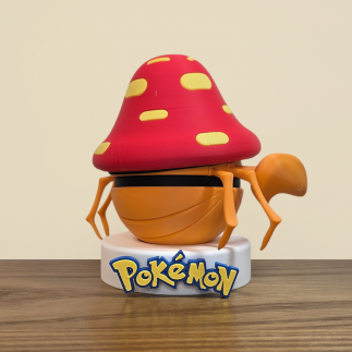 Figurine Pokéball Parasect : vue générale de derrière
