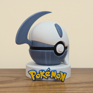 Figurine Pokéball Absol : Vue de coté, détail sur sa corne grise