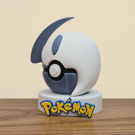 Figurine Pokéball Absol : Vue latérale, détail sur sa touffe de fourrure sur sa tête