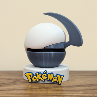 Figurine Pokéball Absol : Vue sur sa corne grise de derrière