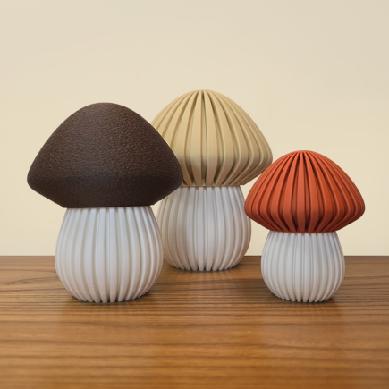 Trio de Champignons Japandi | Décoration Automnale