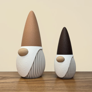 Duo de Gnomes Japandi | Décoration Automnale