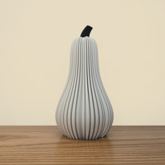 Courge Nervurée : Design Scandinave pour une Déco d'Automne