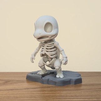 Figurine Carapuce Squelette 3D - Le Starter Anatomique