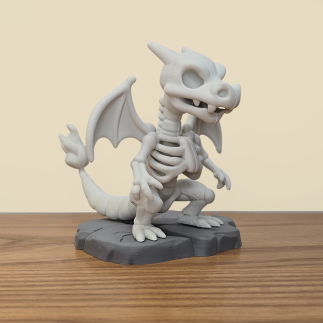 Figurine Dracaufeu Squelette 3D - Anatomie du Dragon de Feu
