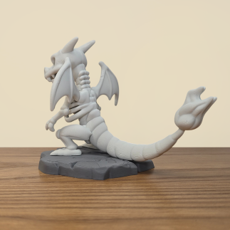 Figurine Dracaufeu Squelette 3D - Anatomie du Dragon de Feu
