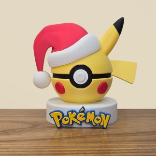 Pokéball Pikachu de Noël : L'Éclair Festif Ultime !