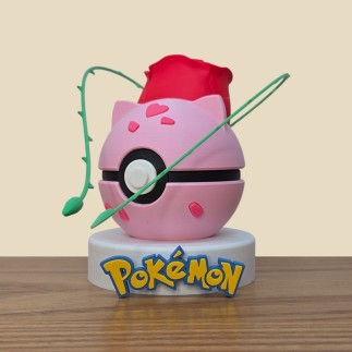Pokéball Bulbizarre Saint-Valentin - Édition Rose : L'Amour au Cœur de la Nature