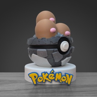 Pokéball Triopikeur - Dugtrio : L'union fait la force !