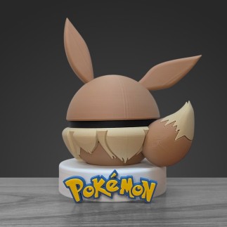 Pokéball Évoli - Eevee : Fabrication Française 3D
