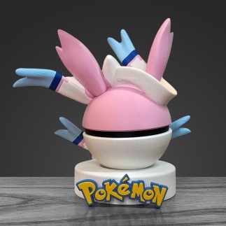 Pokéball Nymphali - Sylveon : Réplique Artisanale 3D | France
