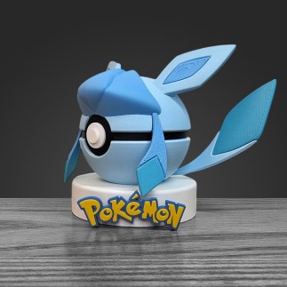 Pokéball Givrali - Glaceon : Réplique Artisanale 3D | France
