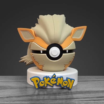 Pokéball Arcanin - Arcanine : Fabrication Française 3D